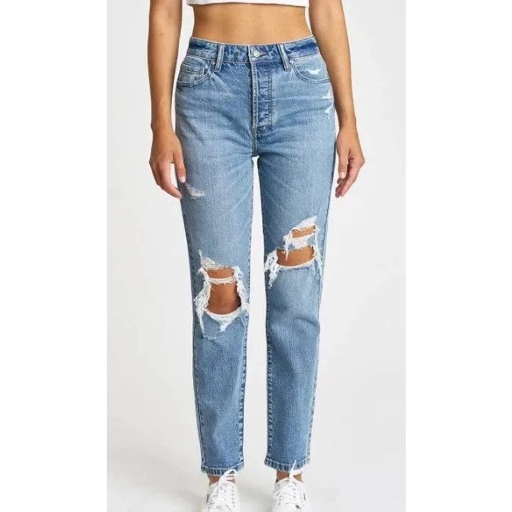 Eunina Tobi Super High-Rise Mom Jean Ankle - Hot Rod